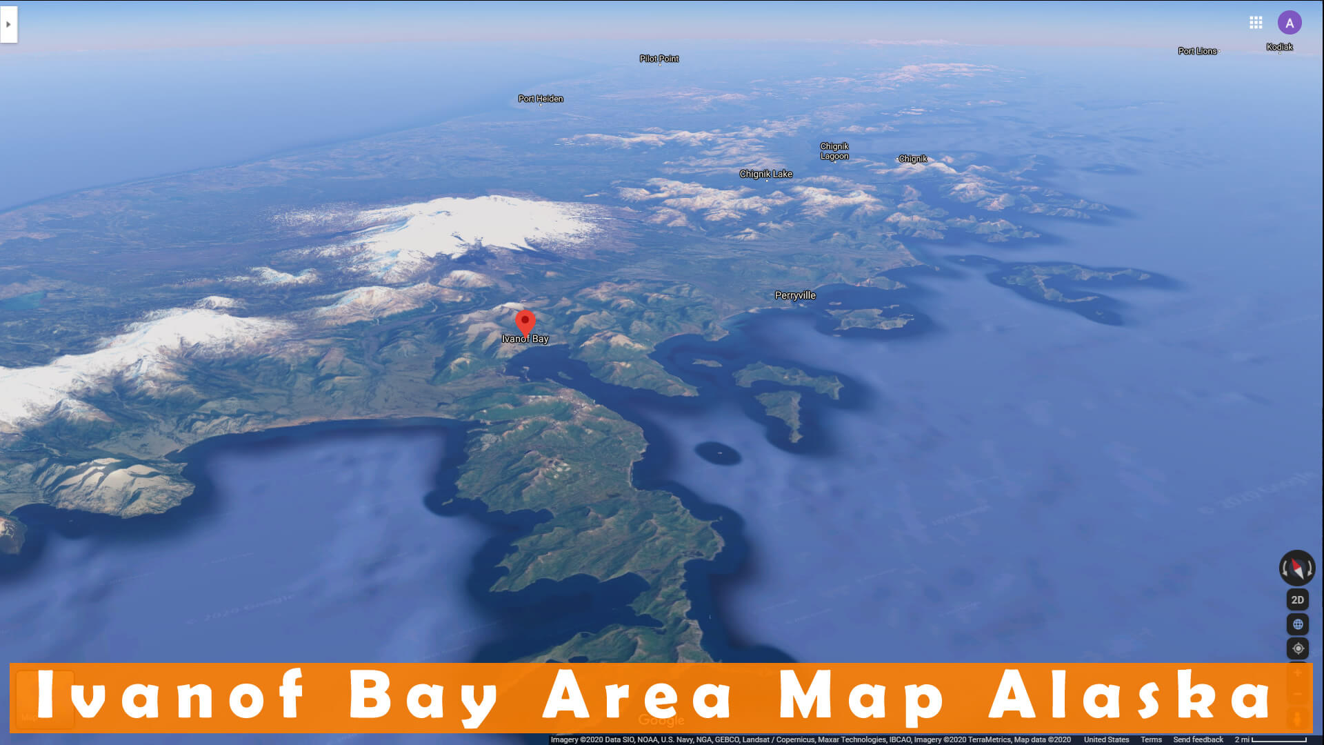 Ivanof Bay Area Map Alaska